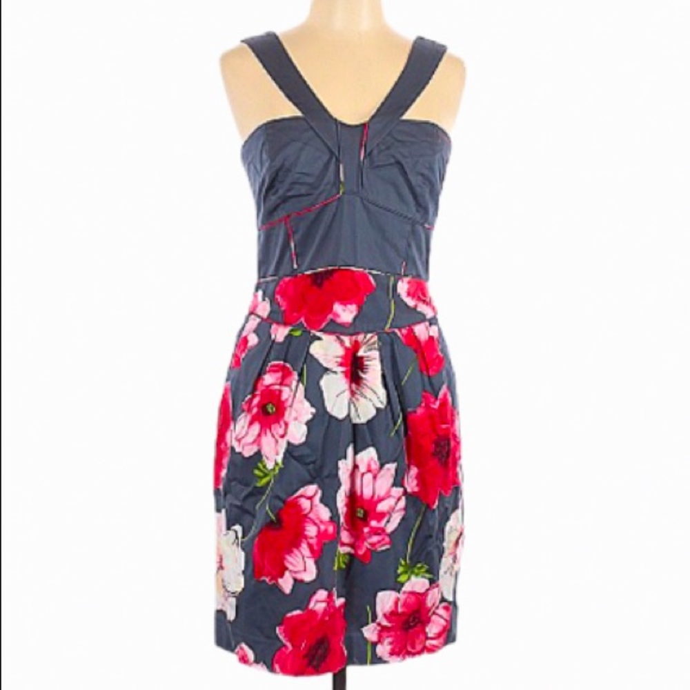 Anthropologie Sine Halter Floral Print Women’s Mini Dress 4 - Picture 16 of 17